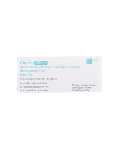 CUPRIOR 150 mg COMPRIMIDOS REVESTIDOS POR PELÍCULA