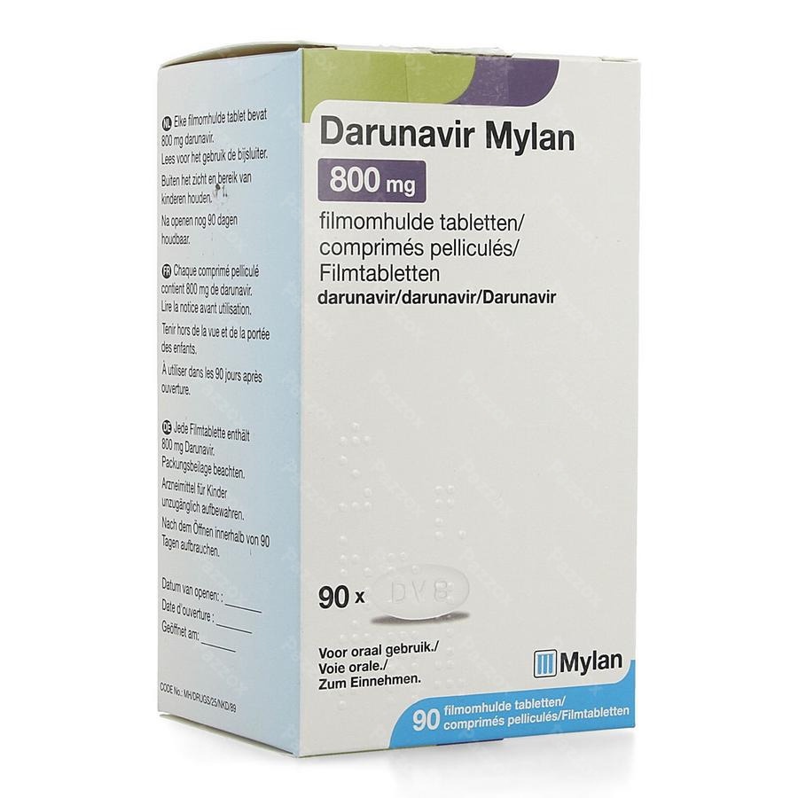 DARUNAVIR MYLAN 800 mg COMPRIMIDOS REVESTIDOS POR PELÍCULA