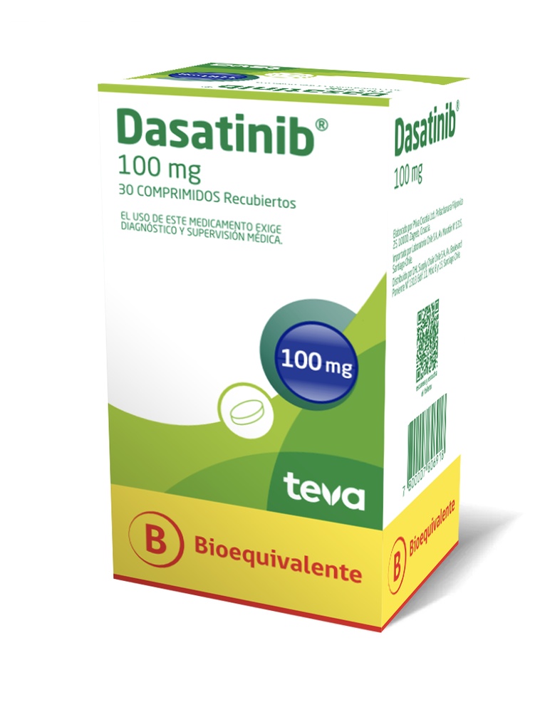 DASATINIB TEVA 100 mg COMPRIMIDOS REVESTIDOS POR PELÍCULA