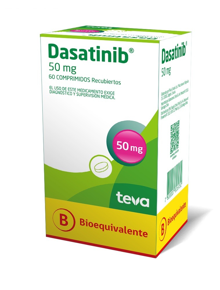 DASATINIB TEVA 50 mg COMPRIMIDOS REVESTIDOS POR PELÍCULA