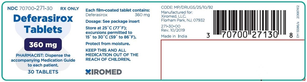 DEFERASIROX PHARMATHEN 360 mg COMPRIMIDOS REVESTIDOS POR PELÍCULA