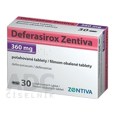 DEFERASIROX ZENTIVA 360 mg COMPRIMIDOS REVESTIDOS POR PELÍCULA