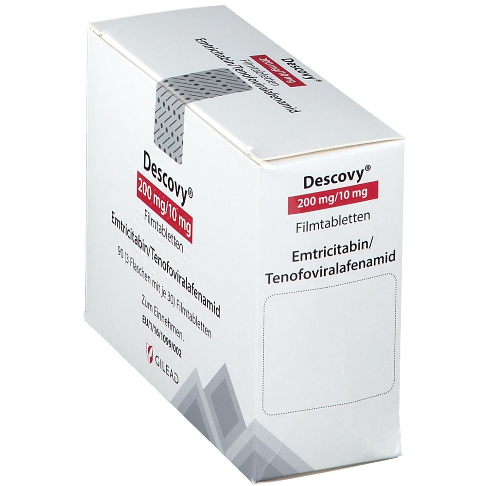 DESCOVY 200 mg / 10 mg COMPRIMIDOS REVESTIDOS POR PELÍCULA