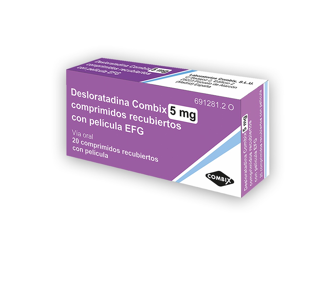 DESLORATADINA COMBIX 5 mg COMPRIMIDOS REVESTIDOS POR PELÍCULA