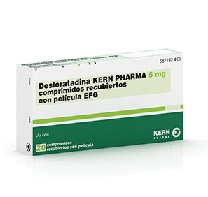 DESLORATADINA KERN PHARMA 5 mg COMPRIMIDOS REVESTIDOS POR PELÍCULA