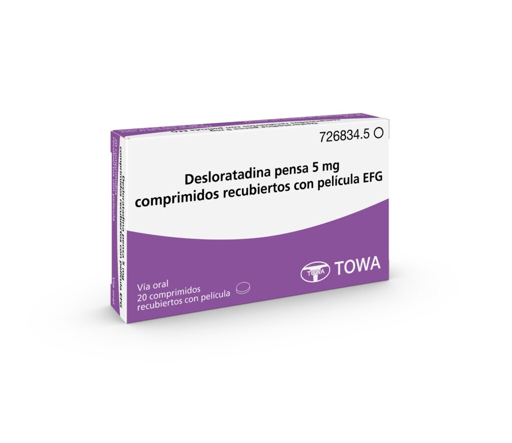 DESLORATADINA PENSA 5 mg COMPRIMIDOS REVESTIDOS POR PELÍCULA