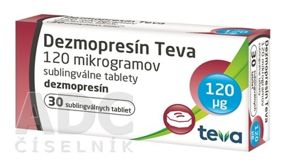 DESMOPRESSINA TEVA 120 microgramas COMPRIMIDOS SUBLINGUAIS