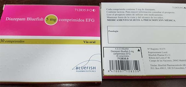 DIAZEPAM BLUEFISH 5 mg COMPRIMIDOS