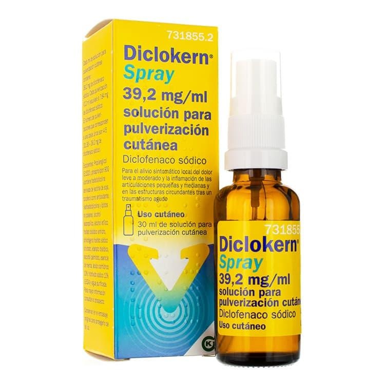 DICLOKERN SPRAY 39,2 mg/ml SOLUÇÃO PARA APLICAÇÃO CUTÂNEA