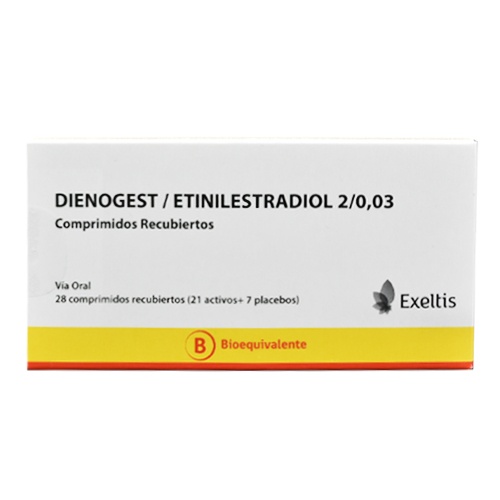 DIENOGESTO/ETINILESTRADIOL ARISTO 2 mg/0,03 mg COMPRIMIDOS REVESTIDOS POR PELÍCULA
