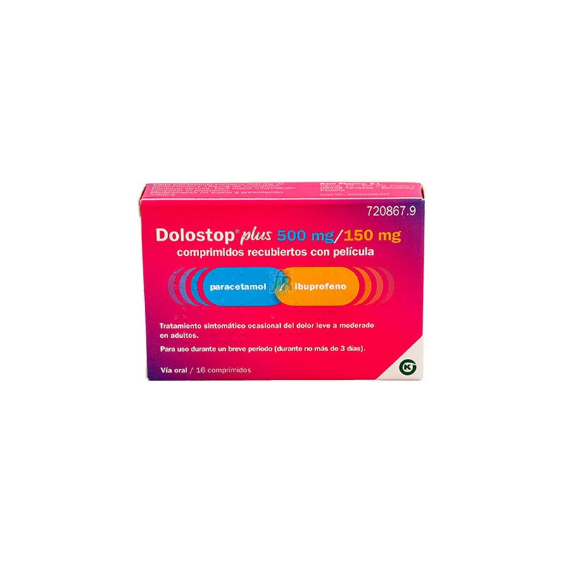 DOLOSTOP PLUS 500 MG/150 MG COMPRIMIDOS REVESTIDOS POR PELÍCULA