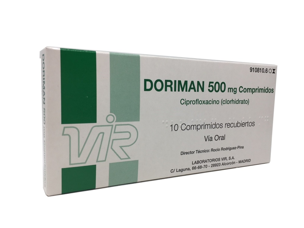 DORIMAN 500 mg COMPRIMIDOS REVESTIDOS POR PELÍCULA