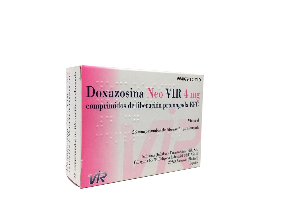 DOXAZOSINA NEO AUROVITAS SPAIN 4 mg COMPRIMIDOS DE LIBERTAÇÃO PROLONGADA