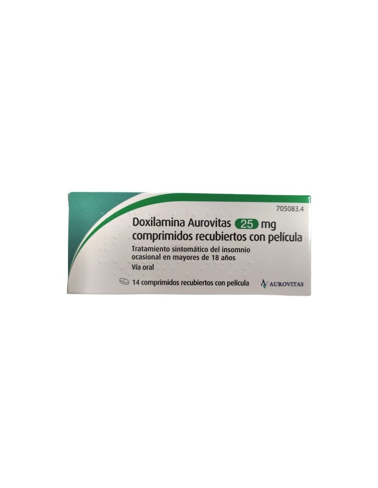 DOXILAMINA AUROVITAS 25 mg COMPRIMIDOS REVESTIDOS POR PELÍCULA