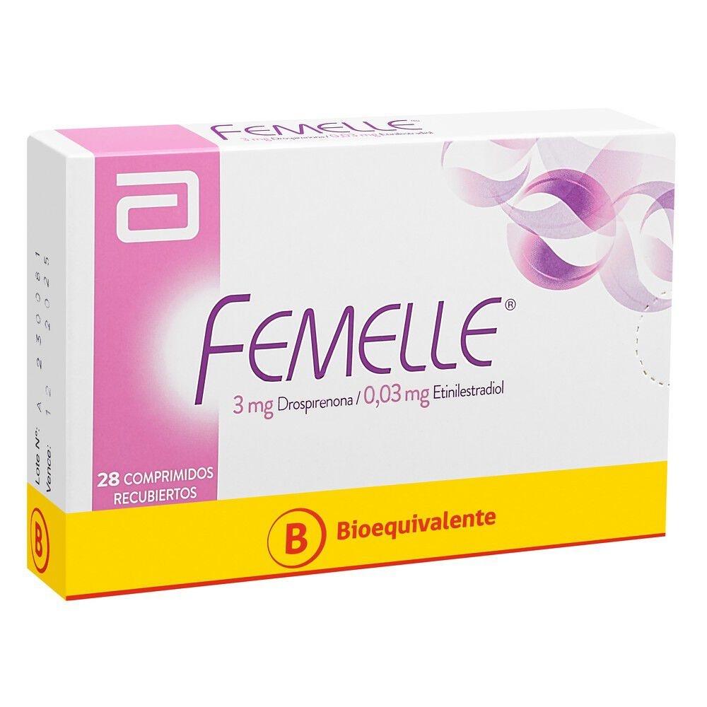 DROSPIRENONA/ETINILESTRADIOL EXELTIS 3mg/0,03mg COMPRIMIDOS REVESTIDOS POR PELÍCULA