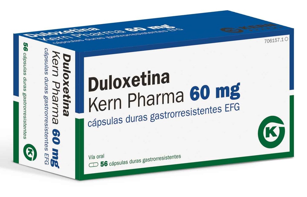 DULOXETINA DURBAN 60 mg CÁPSULAS DURAS GASTRORRESISTENTES