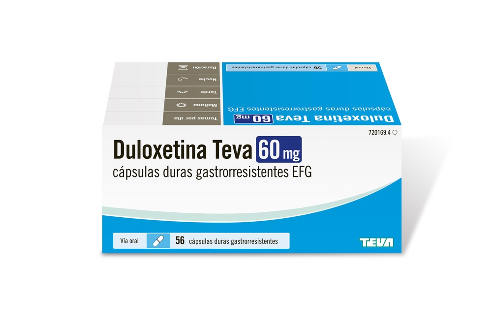 DULOXETINA TEVA-RATIO 60 mg CÁPSULAS DURAS GASTRORRESISTENTES