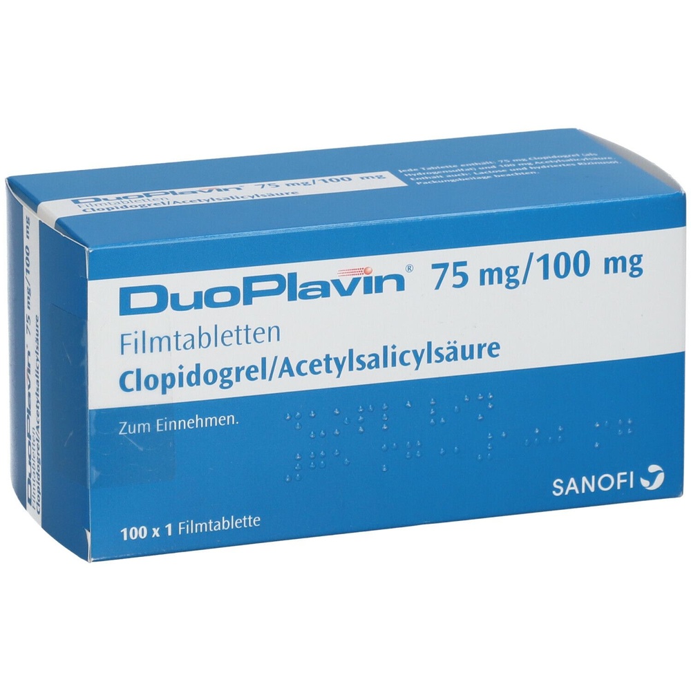 DUOPLAVIN 75 MG/100 MG COMPRIMIDOS REVESTIDOS POR PELÍCULA