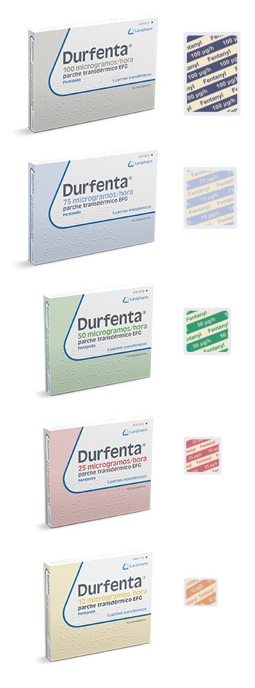 DURFENTA 100 microgramas/HORA PACHES TRANSDÉRMICOS