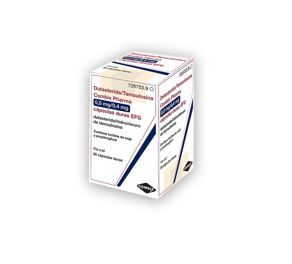 DUTASTERIDA/TAMSULOSINA COMBIX PHARMA 0,5 mg/0,4 mg CÁPSULAS DURAS
