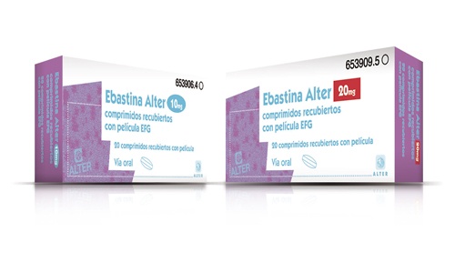 EBASTINA ALTER 10 mg COMPRIMIDOS REVESTIDOS POR PELÍCULA