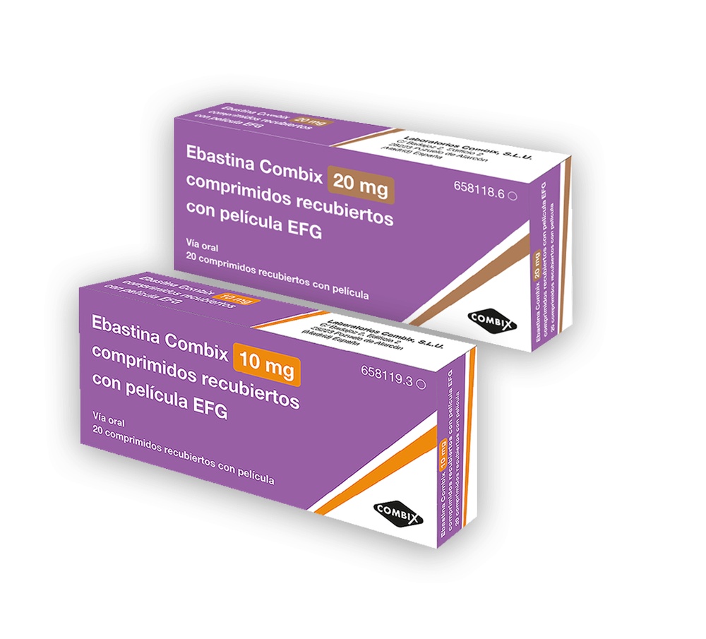 EBASTINA COMBIX 20 mg COMPRIMIDOS REVESTIDOS POR PELÍCULA