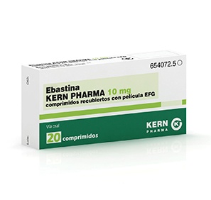 EBASTINA KERN PHARMA 10 mg COMPRIMIDOS REVESTIDOS POR PELÍCULA