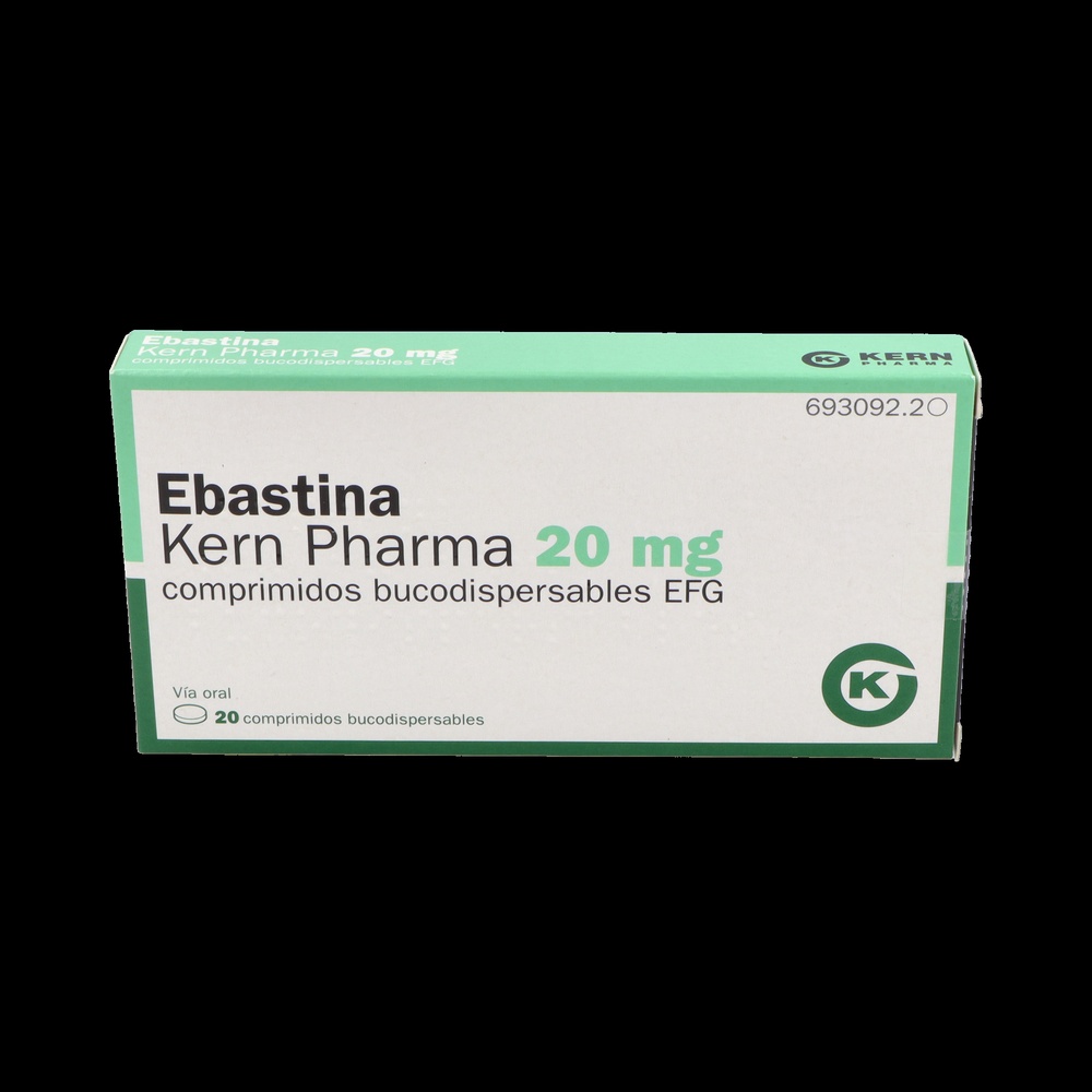EBASTINA KERN PHARMA 20 mg COMPRIMIDOS REVESTIDOS POR PELÍCULA