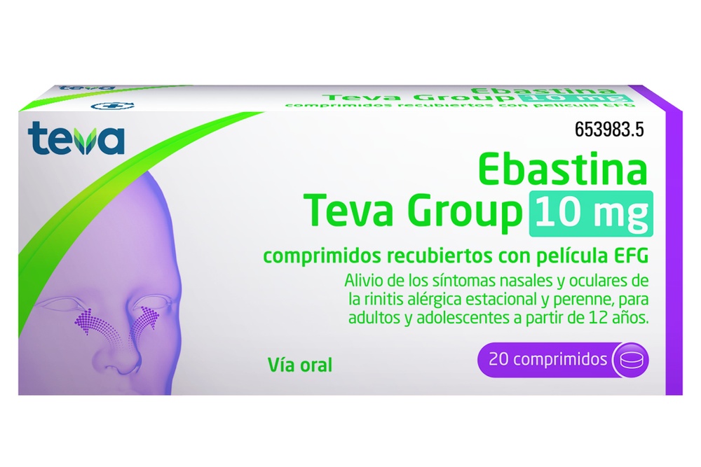 EBASTINA TEVA GROUP 10 mg COMPRIMIDOS REVESTIDOS POR PELÍCULA