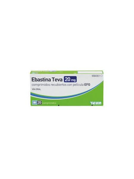 EBASTINA TEVAGEN 20 mg COMPRIMIDOS REVESTIDOS POR PELÍCULA