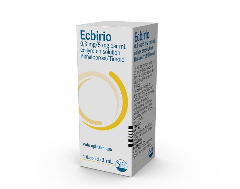 ECBIRIO 0,3 mg/mL + 5 mg/mL Colírio em Solução