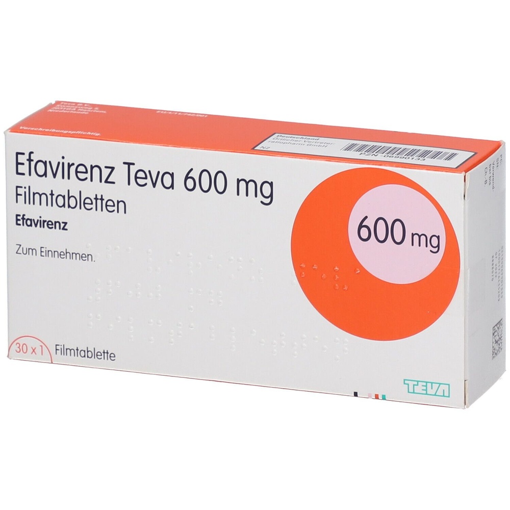Efavirenz Teva 600 mg comprimidos revestidos por película