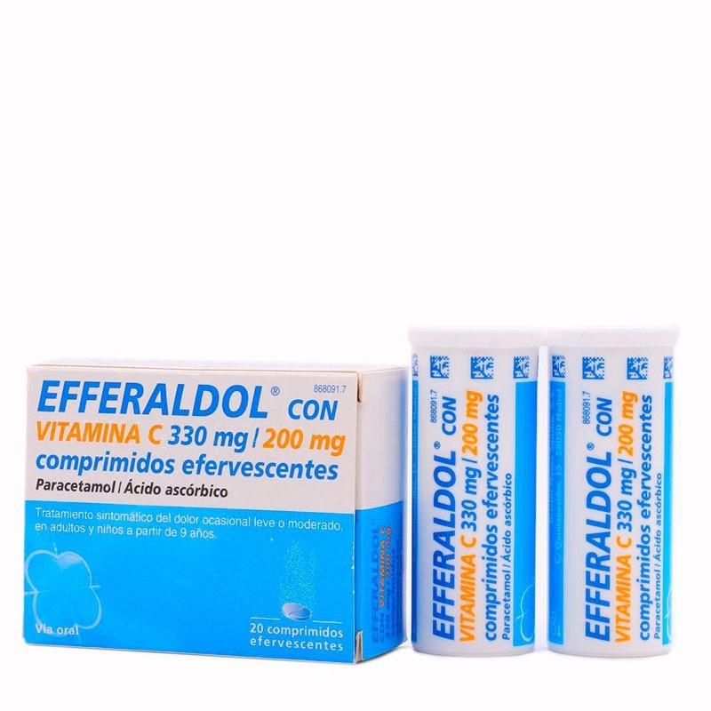 EFFERALDOL COM VITAMINA C 330mg/200mg COMPRIMIDOS EFERVESCENTES