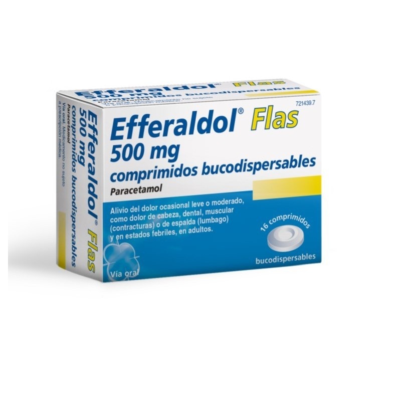 EFFERALDOL FLAS 500 mg COMPRIMIDOS ORODISPERSÍVEIS