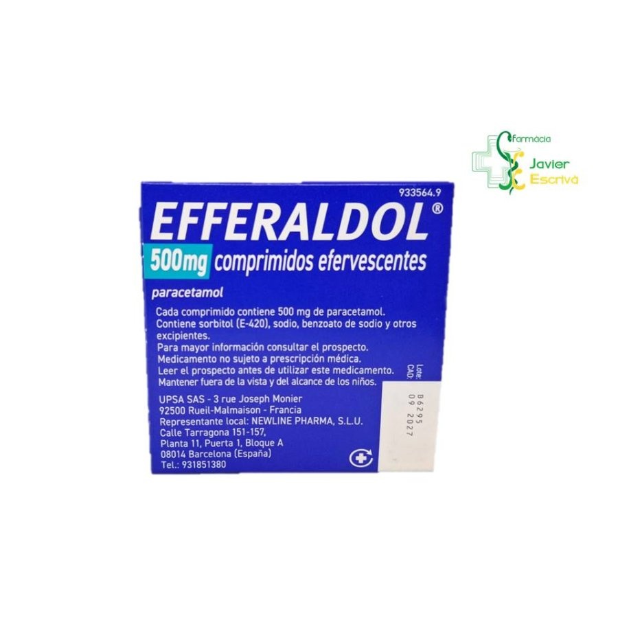 EFFERALDOL 500 mg COMPRIMIDOS EFERVESCENTES