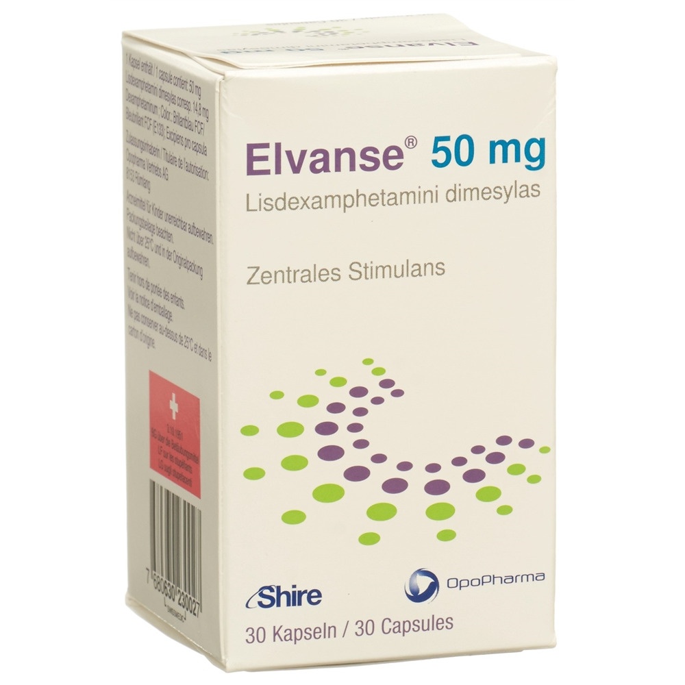 ELVANSE ADULTOS 50 mg CÁPSULAS DURAS