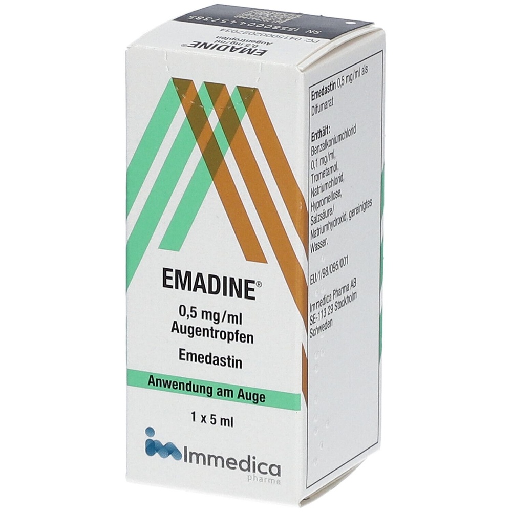 EMADINE 0,5 mg/ml COLÍRIO EM SOLUÇÃO
