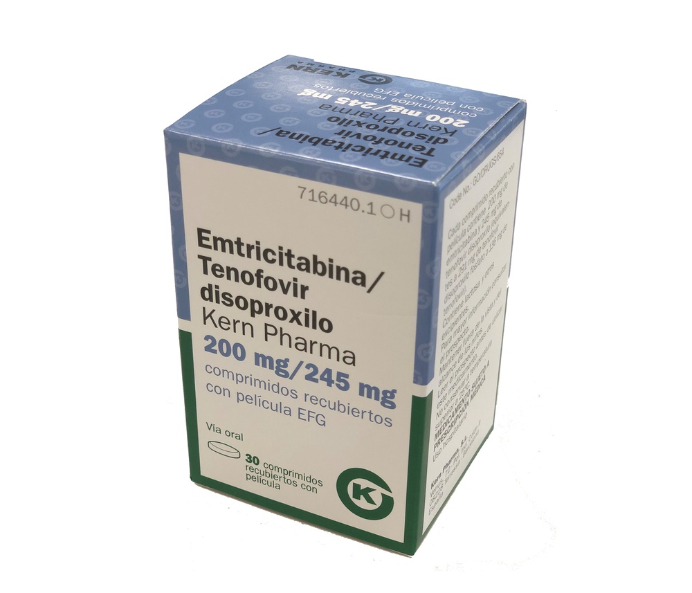 EMTRICITABINA/TENOFOVIR DISOPROXILO TEVA 200 MG/245 MG COMPRIMIDOS REVESTIDOS POR PELÍCULA