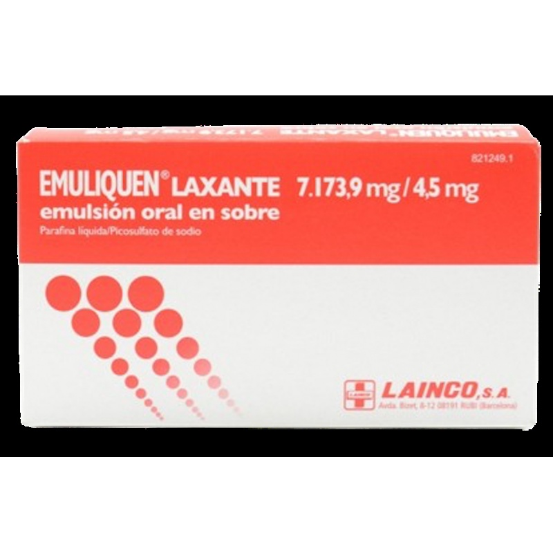 EMULIQUEN LAXANTE 7,173,9 mg/4,5 mg EMULSÃO ORAL EM SACHÉS