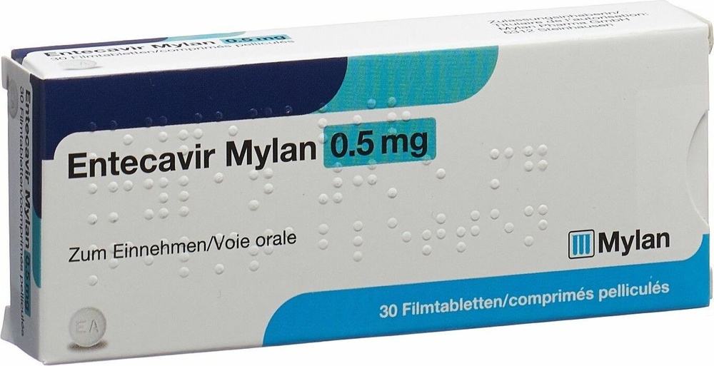 ENTECAVIR MYLAN 0,5 mg COMPRIMIDOS REVESTIDOS POR PELÍCULA