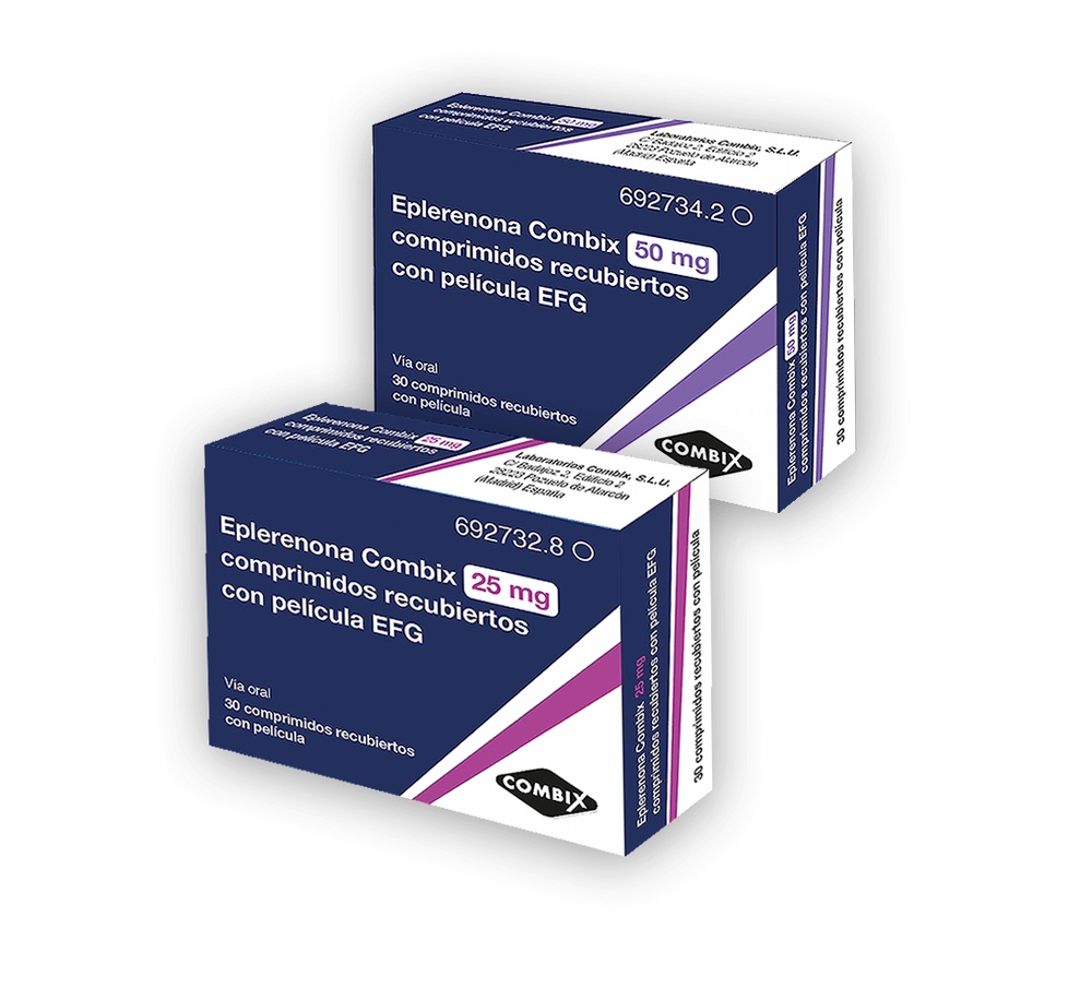 EPLERENONA COMBIX 50 mg COMPRIMIDOS REVESTIDOS POR PELÍCULA