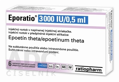 EPORATIO 3000 UI/0,5 ml SOLUÇÃO INJETÁVEL EM SERINGA PREENCHIDA
