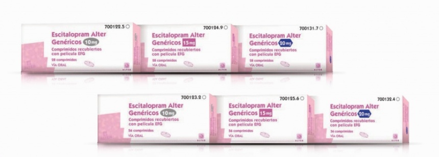 ESCITALOPRAM ALTER GENERICOS 10 mg COMPRIMIDOS REVESTIDOS POR PELÍCULA