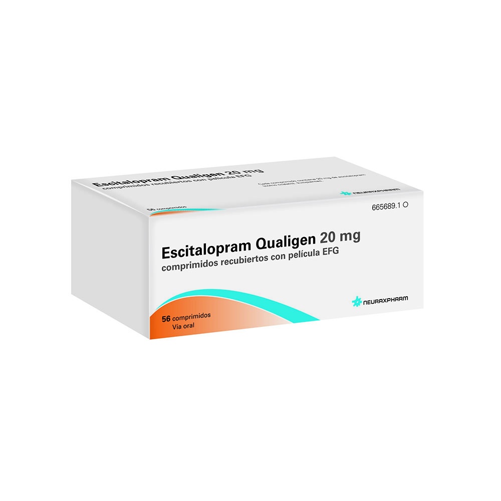 ESCITALOPRAM QUALIGEN 20 mg COMPRIMIDOS REVESTIDOS POR PELÍCULA