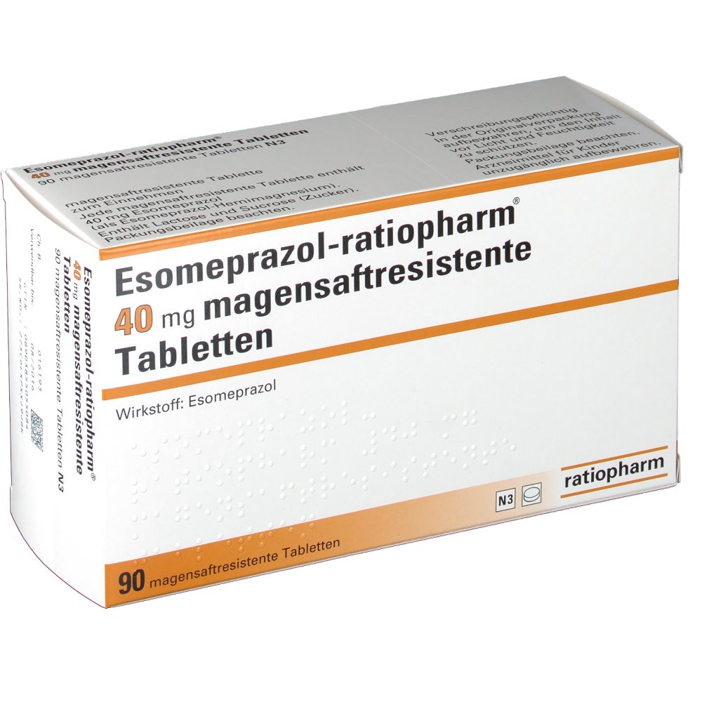 ESOMEPRAZOL RATIOPHARM 40 mg COMPRIMIDOS GASTRO-RESISTENTES