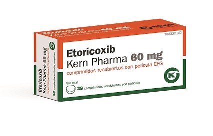 ETORICOXIB KERN PHARMA 60 mg COMPRIMIDOS REVESTIDOS POR PELÍCULA