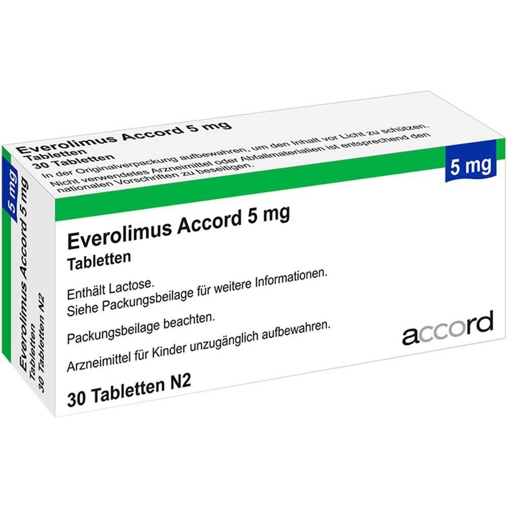 EVEROLIMUS ACCORD 5 mg COMPRIMIDOS