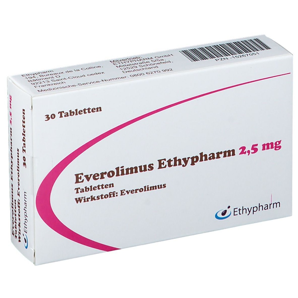 EVEROLIMUS ETHYPHARM 2,5 mg COMPRIMIDOS