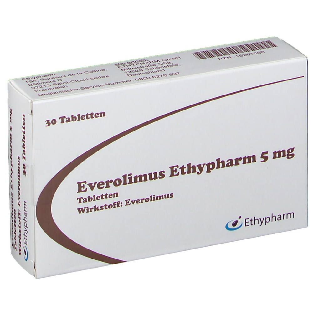 EVEROLIMUS ETHYPHARM 5 mg COMPRIMIDOS