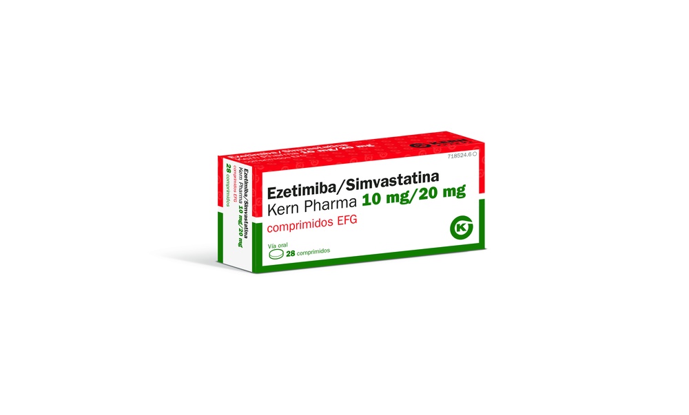 EZETIMIBA/SIMVASTATINA KRKA 10 mg/20 mg COMPRIMIDOS